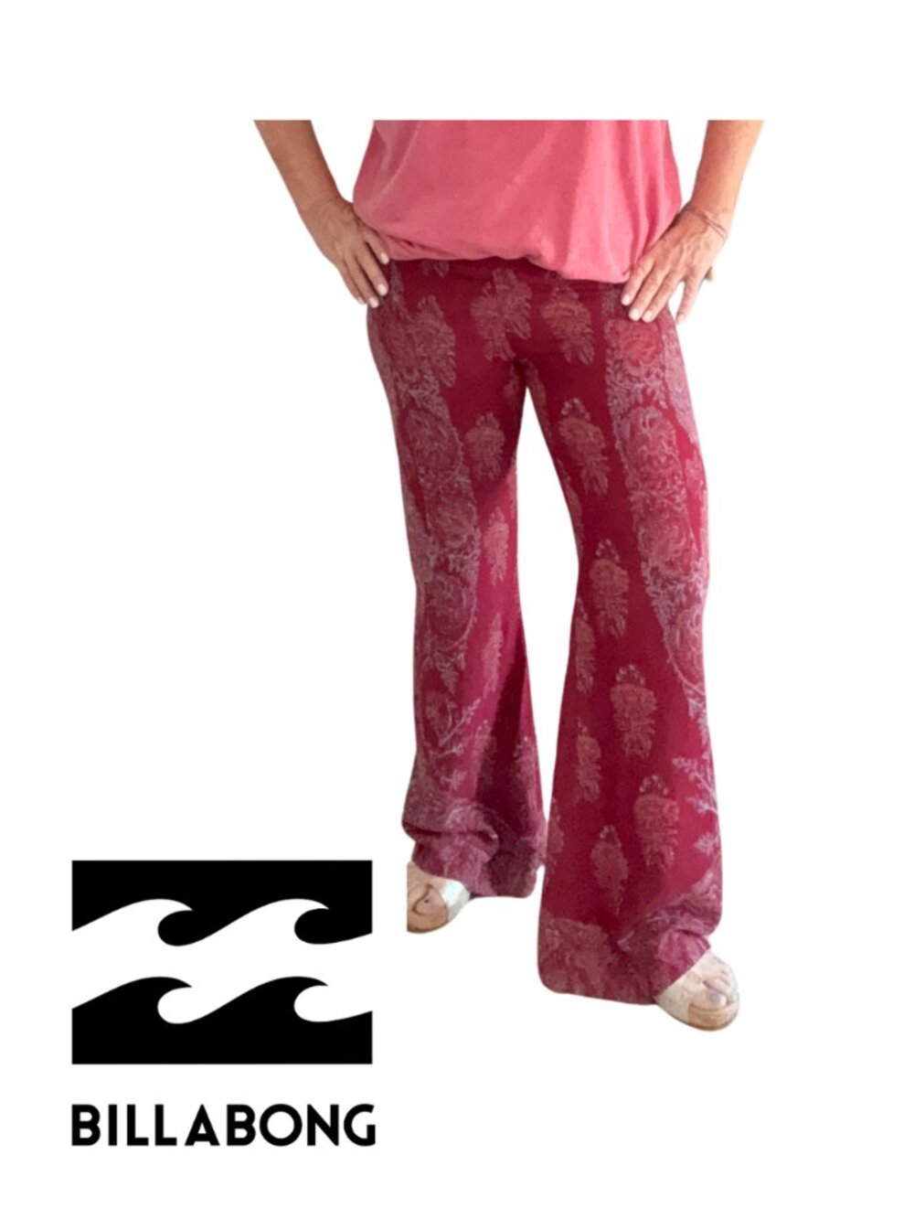 Billabong Festival Wide leg Boho Pants Size S